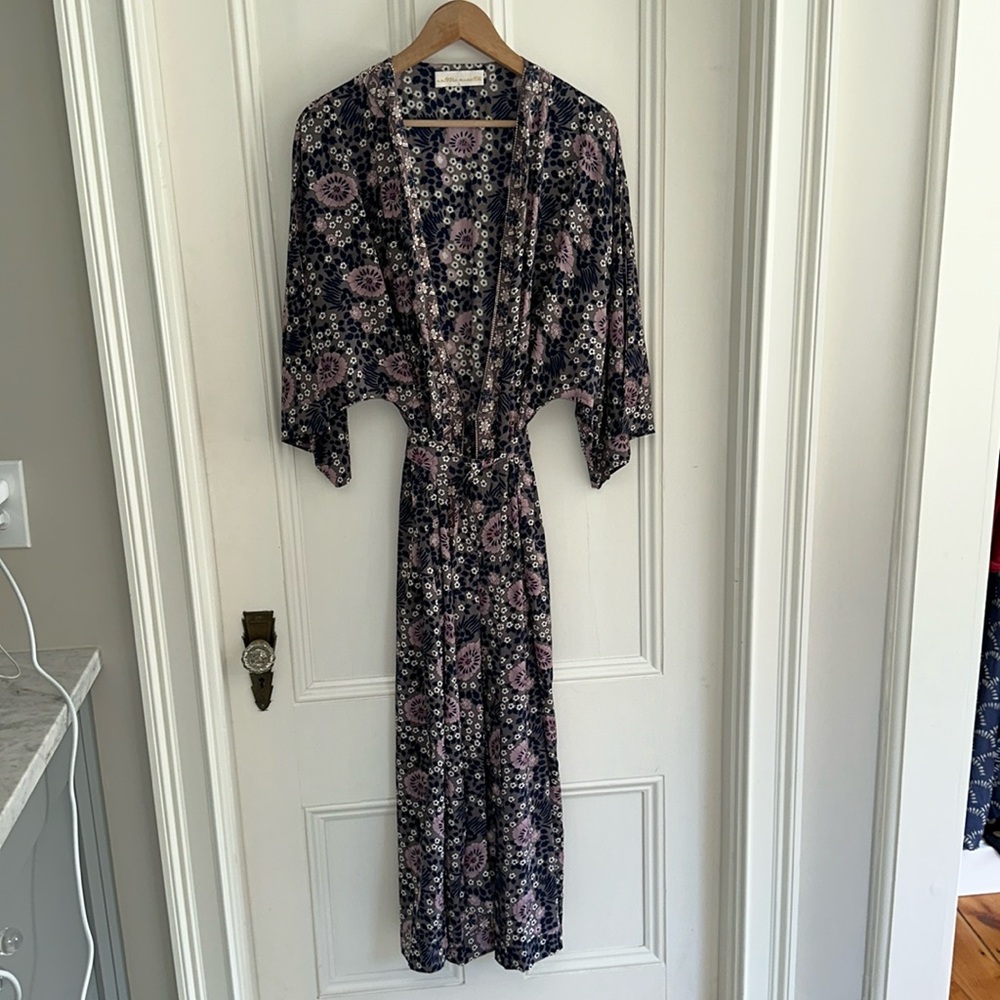 Natalie Martin Belted Wrap Dress/Robe/Kimono - Size L